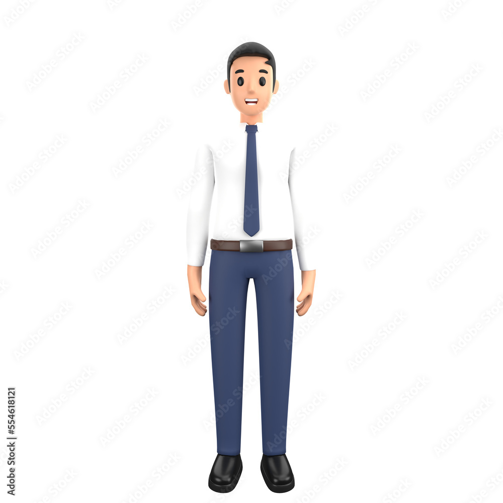 3D illustration business man do the gesture with a smile and happy emotion in cartoon style. Businessman with success pose action with positive thinking on a blank background. 3D illustration business man do the gesture with a smile and happy emotion in cartoon style. Businessman with success pose action with positive thinking on a blank background.