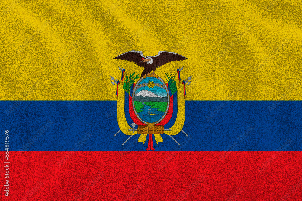 Fototapeta premium National flag of Ecuador. Background with flag of Ecuador