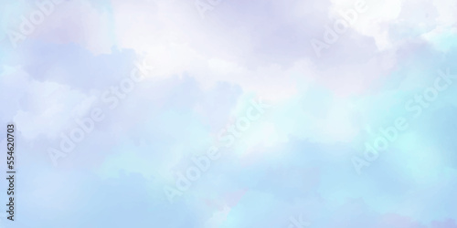 Blue sky background . Cloudy background with nature texture and clouds . Grunge wallpaper of blue sky with white clouds . Summer heaven bright cloudscape . 