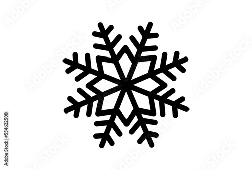 Snowflake falling hand drawn isolated on png or transparent background. Graphic resources for Christmas, New Year, Birthdays and luxury card. Vector illustration