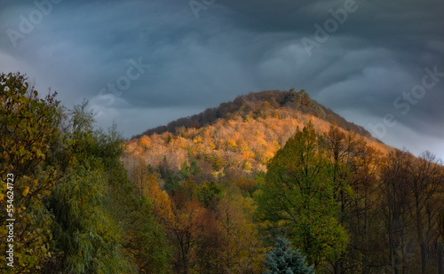 Autumn nature on the Jizera mountains in Bohemia