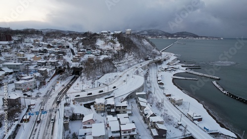 Otaru, Japan - December 18, 2022: Otaru During Winter Season