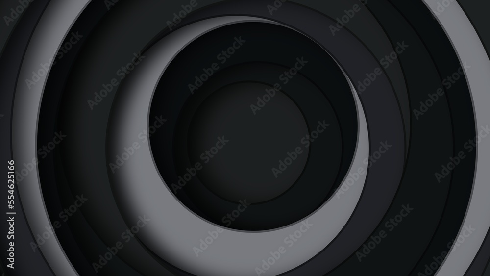 Illustration of a black and gray background with rounded shapes and added effects