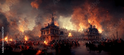Obraz na płótnie the french revolution. war. battle. Generative AI