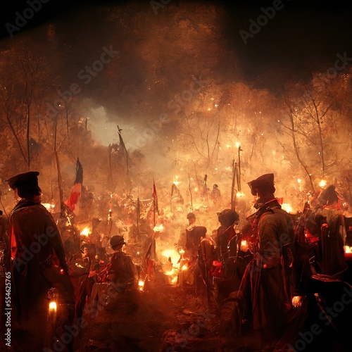 Foto the french revolution. war. battle. Generative AI