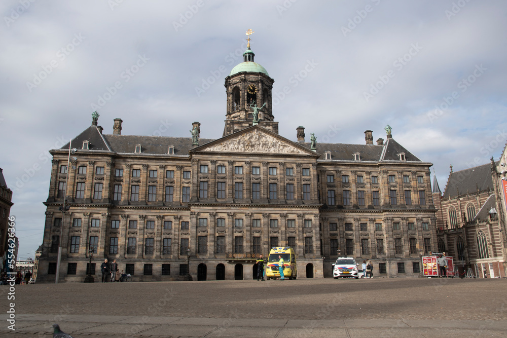 Palace On The Dam Square At Amsterdam The Netherlands 24-2-2021