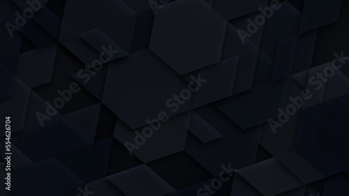 Illustration of a dark background with geometric shapes and effects
