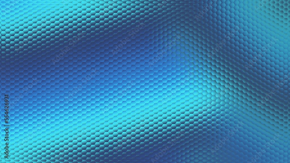 Illustration of a blue glowing background with hexagons and added effects Illustration of a blue glowing background with hexagons and added effects