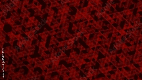 Illustration of red glowing background with patterns and added effects