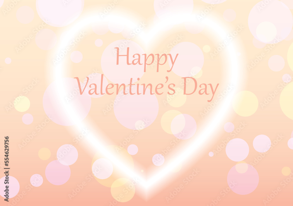 Heart bokeh valentine's day background