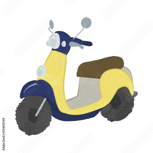 cute blue and yellow bike