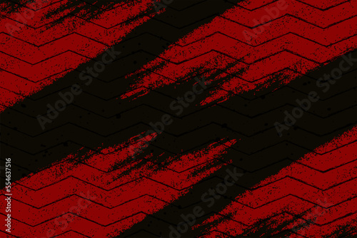 Abstract red and black grunge texture background with zigzag style