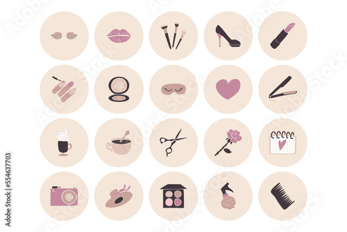 Beauty salon service icon collection set vector