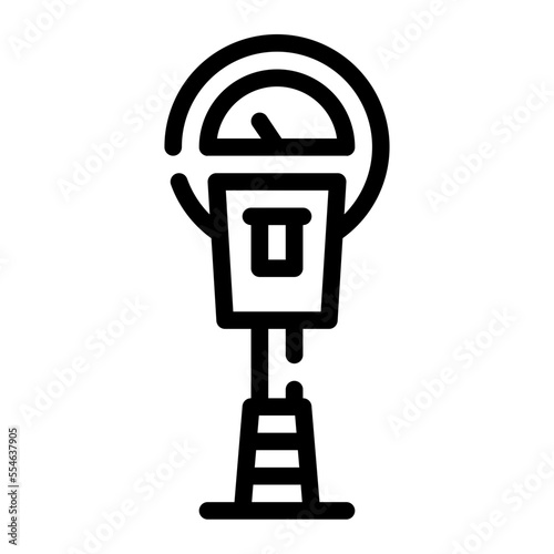 parking meter line icon