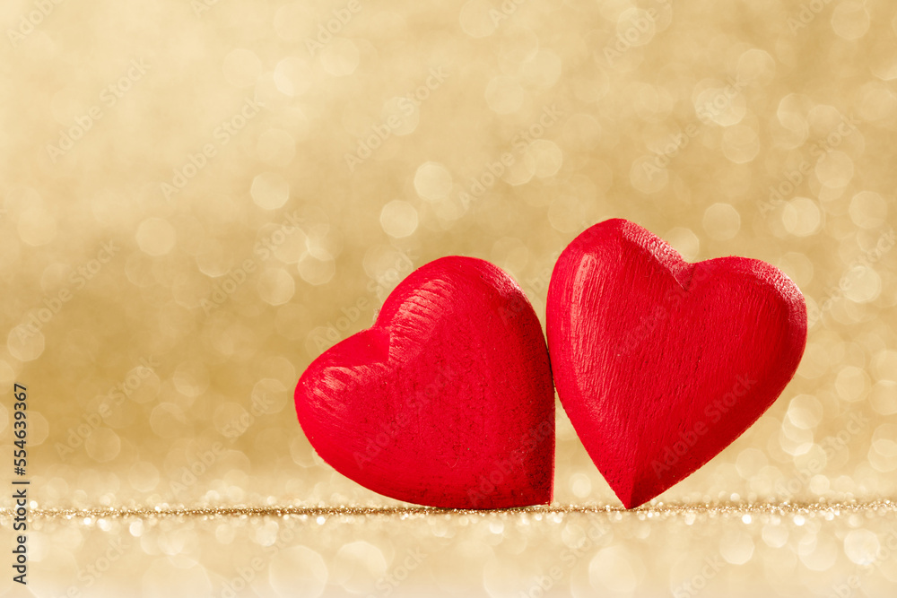 Obraz premium Red hearts symbol of love