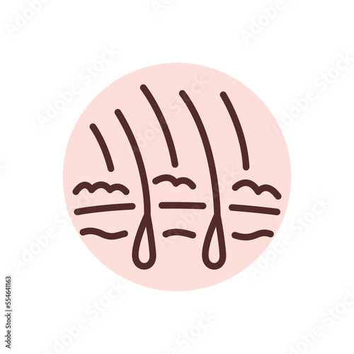 Seborhoeic dermatitis black line icon. Dermatology disease.