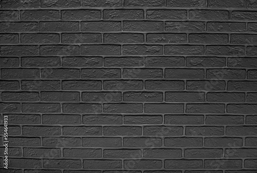 black brick wall texture for pattern background.