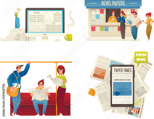 Newspaper Compositions Set