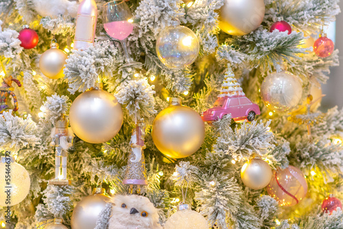 close up stuffs on christmas tree decorative