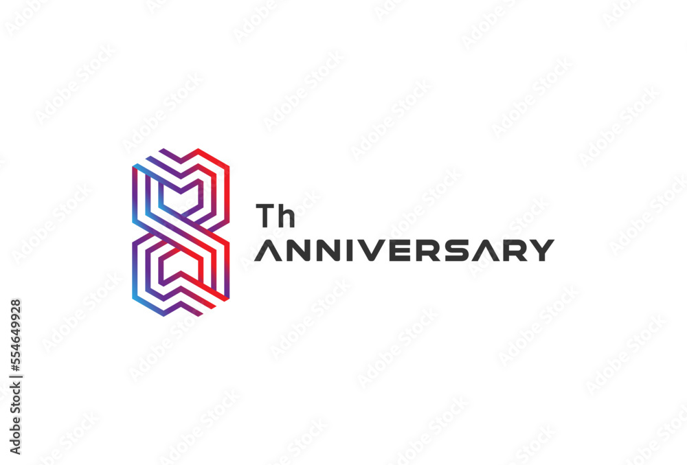 Abstract Number 8 Logo, number 8 monogram line style, usable for anniversary and business logos, flat design logo template, vector illustration Abstract Number 8 Logo, number 8 monogram line style, usable for anniversary and business logos, flat design logo template, vector illustration