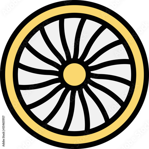 Turbine Vector Icon Design Illustration