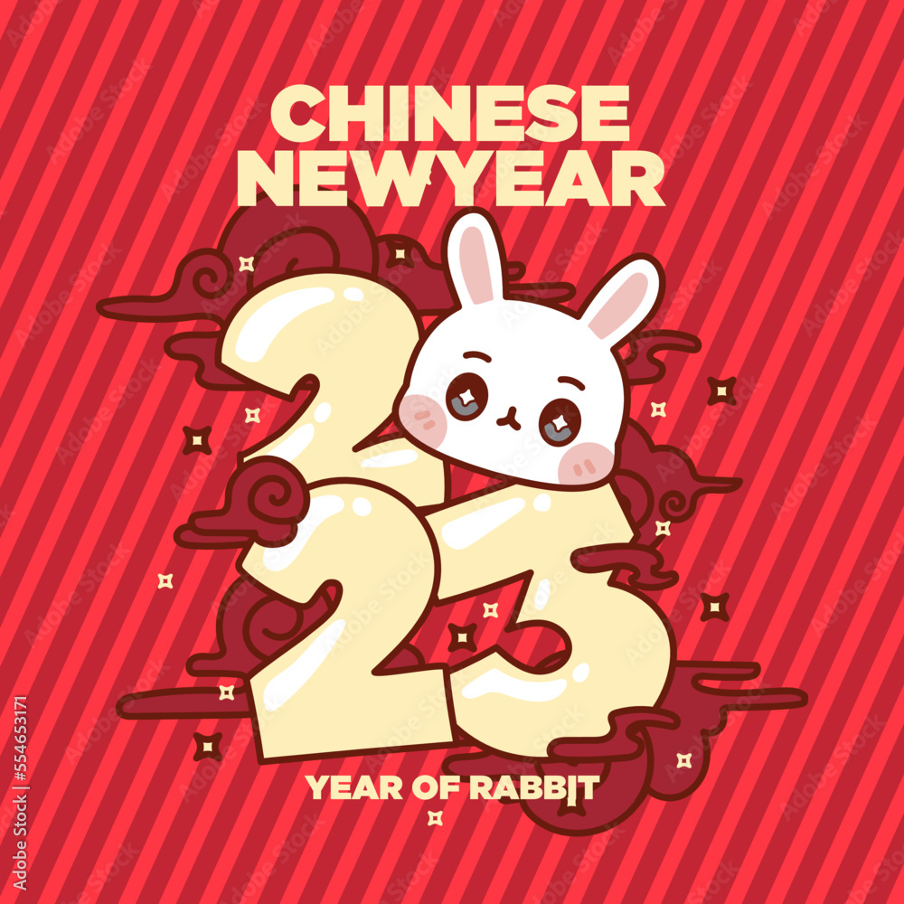 CHINESE NEWYEAR CUTE KAWAII RABBIT CHINESE NEWYEAR CUTE KAWAII RABBIT