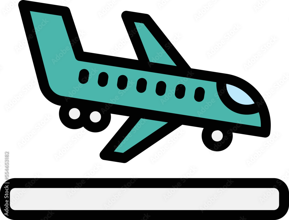 Landing Vector Icon Design Illustration