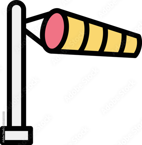 Windsock Vector Icon Design Illustration