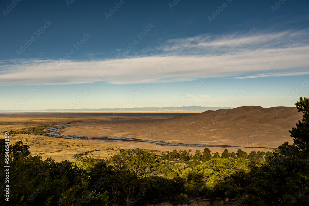 Medano Creek Trickles Below the Sand Dunes Medano Creek Trickles Below the Sand Dunes