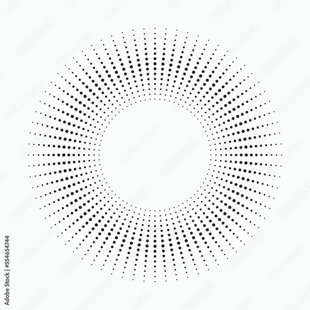 radial Halftone pattern background. Abstract concentric dotted backdrop. Halftone design element for various purposes. radial Halftone pattern background. Abstract concentric dotted backdrop. Halftone design element for various purposes.