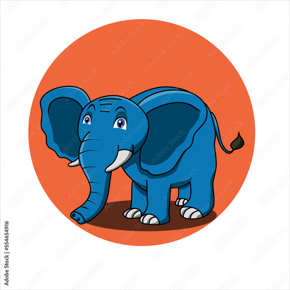 Fototapeta premium blue elephant in vector illustration design