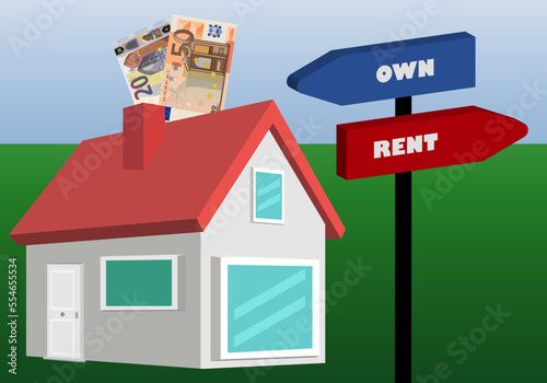 Alquilar o comprar. Propietario o inquilino. Mercado inmobiliario. En propiedad o en renta