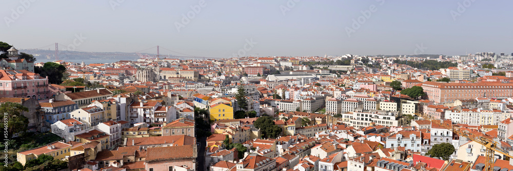 Lisbon cityscape panorama, Portugal