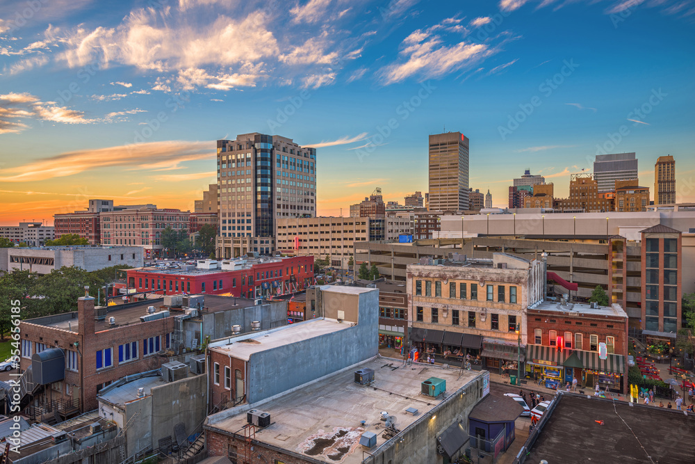 Memphis, Tennesse, USA Overlooking Beale Street