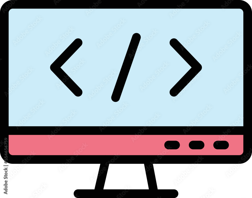 Coding Vector Icon Design Illustration Coding Vector Icon Design Illustration