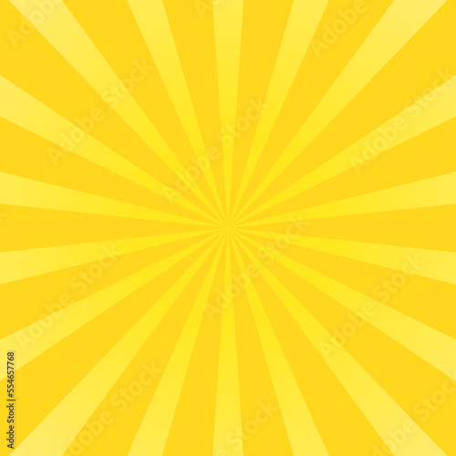 yellow sun rays background cartoon vector