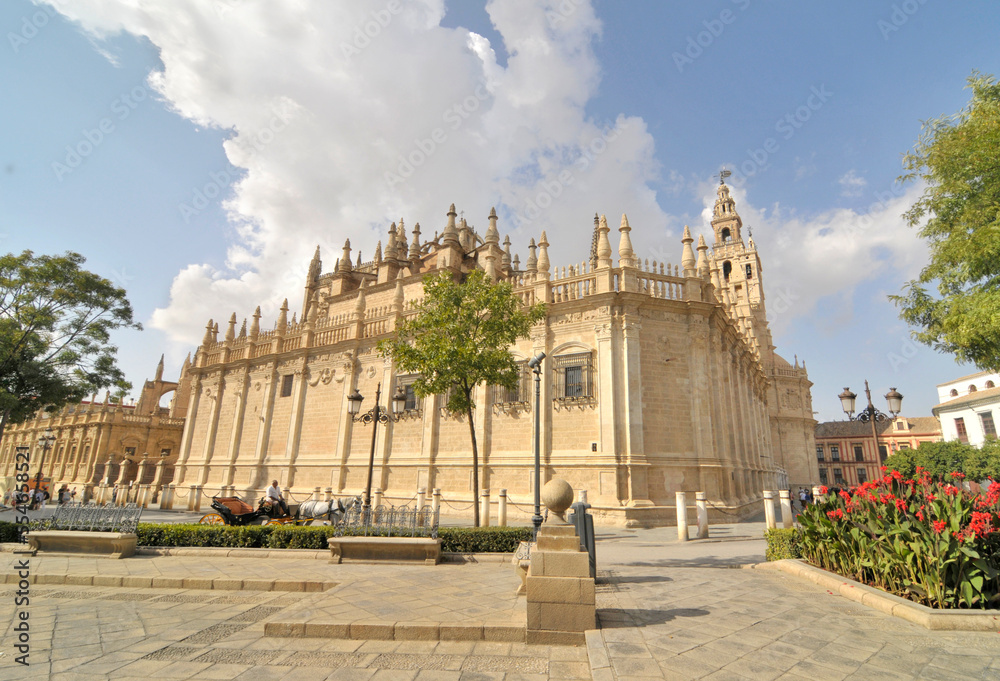 The Cathedral of Saint Mary of the See in Seville, Spain