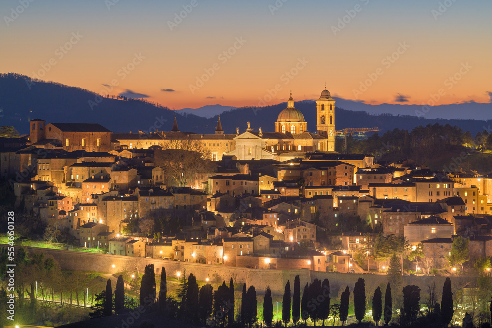 Urbino, Italy medieval walled city in the Marche Region