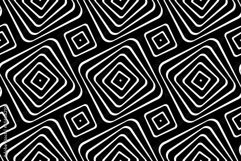 Abstract Seamless Geometric Pattern. Black Textured Background.