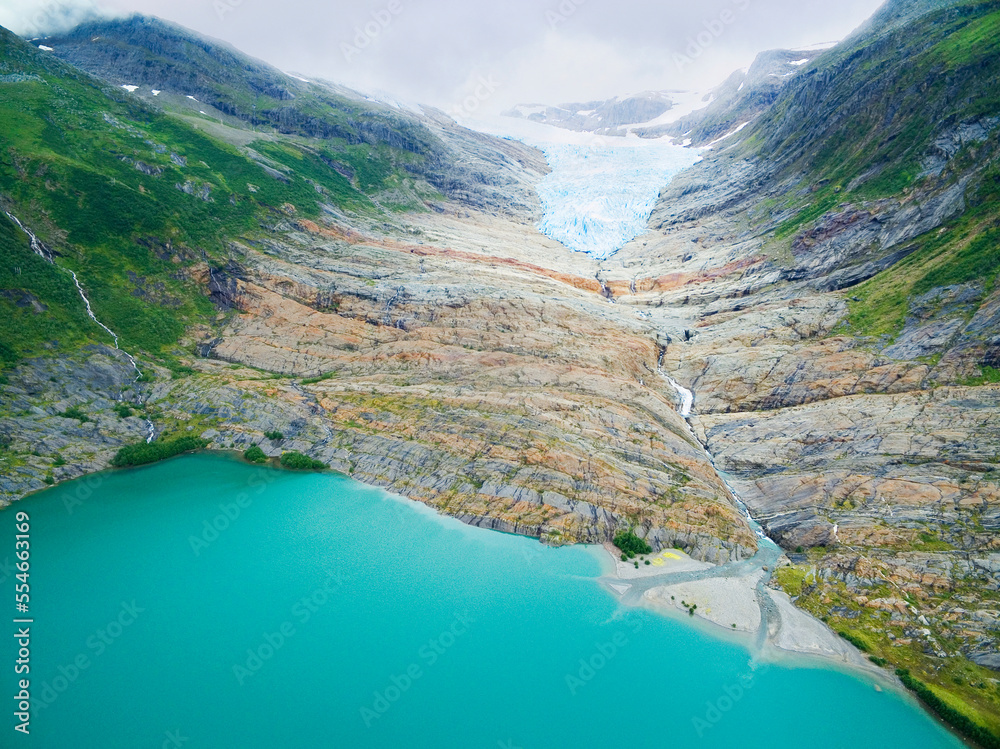 Engenbreen - ice tongue of Svartisen glacier, Norway