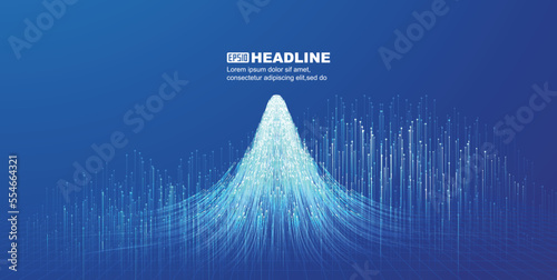 The convergence of points and lines is like a snowy mountain, which is suitable for the background of Internet technology big data.