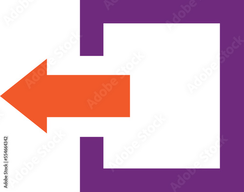 Log out Vector Icon Design Illustration