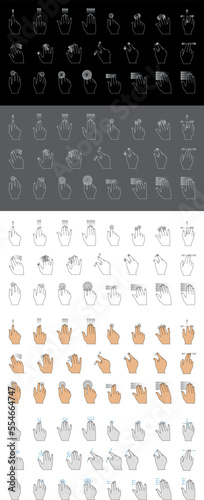 Screen gestures icons