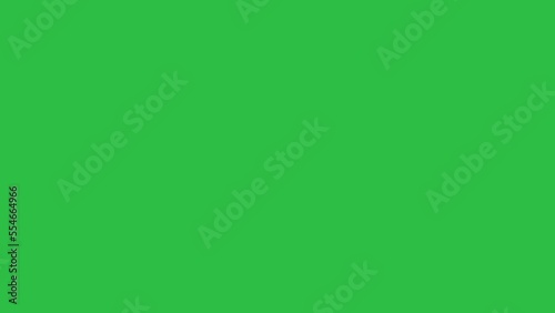 3D paper plane flying from left to right on green screen, doing upside down loop animation