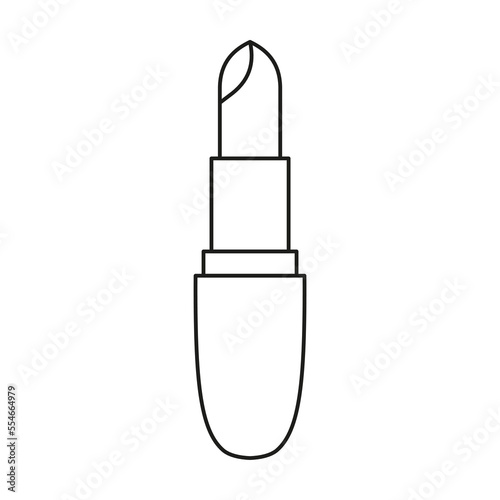 Lipstick linear icon. Thin line pomade symbol. Vector illustration. Editable stroke.