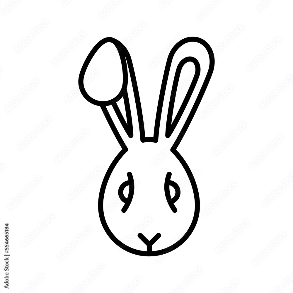Obraz premium Rabbit icon. vector illustration isolated on white background