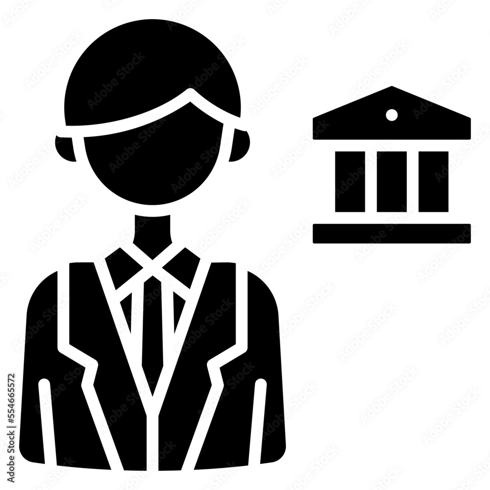 male banker icon