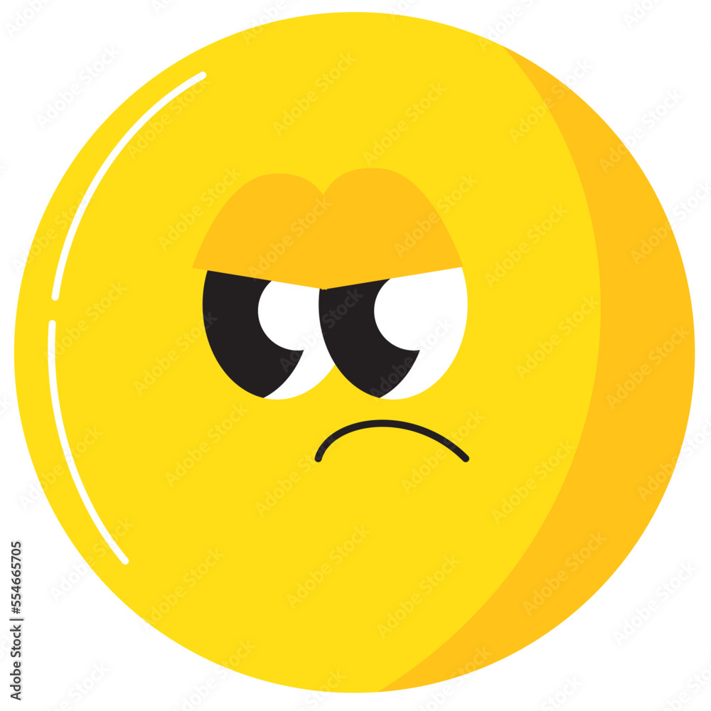 Yellow Emoticon Vector Character