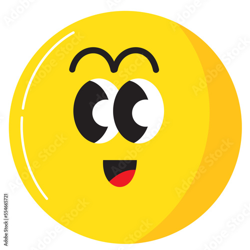 Yellow Emoticon Vector Character