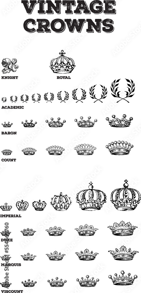 Typographic symbols crowns
